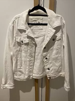 Elm White Denim Jacket • $25