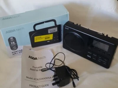 £3 • Buy Asda Tech Digital Portable AM/FM Radio - Black (Battery Only)