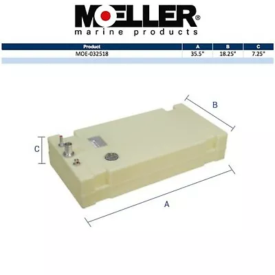Moeller 32518 18 Gallon Below Deck Permanent Marine Fuel Tank • $397.99