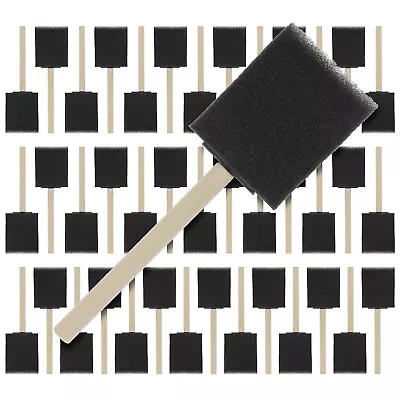 40 Pack - 2   Foam Sponge Paint Brush Set Wood Handle Craft Touch Up Stain • $16.99