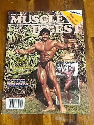 MUSCLE DIGEST Bodybuilding Magazine With Poster Mr Olympia SAMIR BANNOUT 4-83 • $14.99