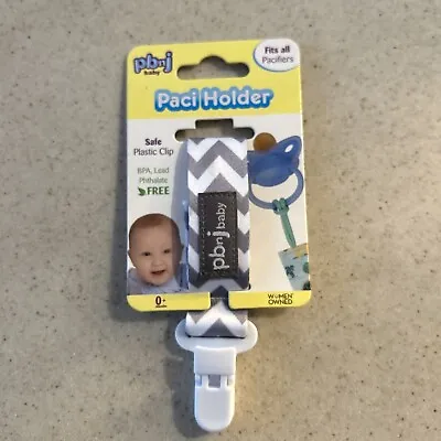 PBNJ Baby Paci Holder Fits All Pacifiers 0 + Months New Safe Plastic Clip Sealed • $7.45