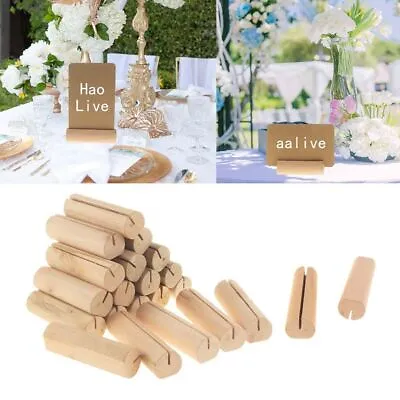 20Pc Wooden Place Card Holders Table Number Holder Memo Stand Clamp Party Decor' • £7.33