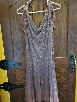 J Kara Beaded Cocktail Party Mother Of Bride Evening Dress • $30