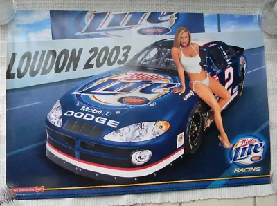 Miller Lite Beer Sexy Bikini Blonde Girl Poster Loudon Nh. Racing Rusty Walace • $19.99
