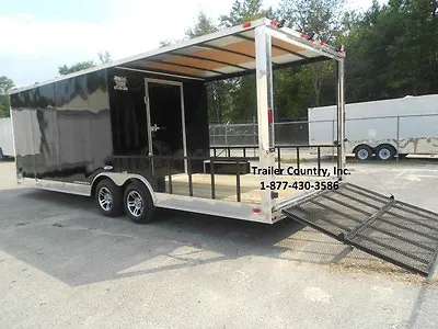 NEW 2024 8.5x24 8.5 X 24 Custom Utility Enclosed Cargo Trailer W/ Porch + Ramp • $11995