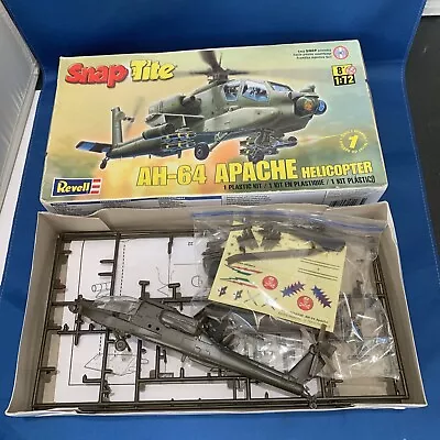 $16.99 • Buy AH-64 Apache Helicopter Revell Snap Tite Plastic Model Aircraft Kit 1/72 LQQK!