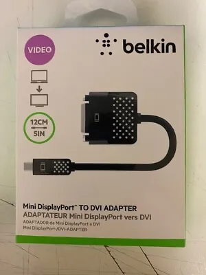 Belkin Mini Display Port To DVI Adapter HDTV Monitor 1080p 5  Black F2CD029bt • $20.80