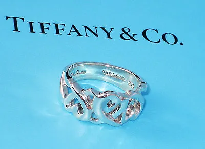 £159.99 • Buy Tiffany & Co Sterling Silver Ring Solid Paloma Picasso Loving Heart Band Ring 
