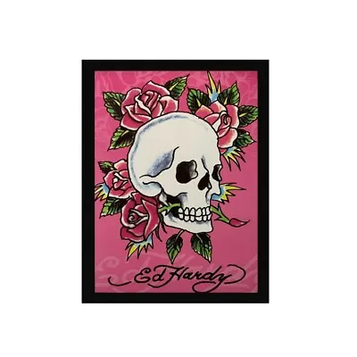 Ed Hardy Skull Tattoo Artist  Art Wood Famed Picture Print • $39.99