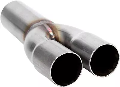 Stainless SS Dual 1.5in ID Inlet Single 1.75in OD Outlet Merge Collector Pipe • $25.99