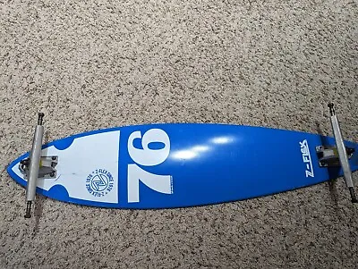 Z-Flex Vintage 39  White & Blue Since 1976 Pintail Longboard No Wheels • $59.99