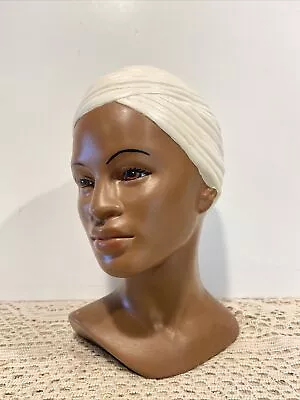 Vintage MCM 8” Marwal Style Ceramic Eastern Indian Turban Head Bust Statue • $24