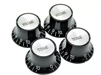 Electric Guitar Knobs Top Hat Control Les Paul Volume Tone Black Metric LP • $8.90