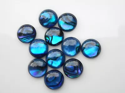 Abalone Shell Cabochons 8mm Round Blue Cabochon 2 For £1.80p • £1.80