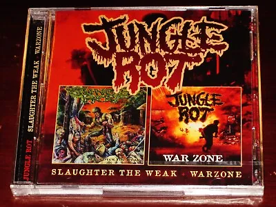 Jungle Rot: Slaughter The Weak / Warzone 2 CD Set 2021 Back On Black UK NEW • $19.95