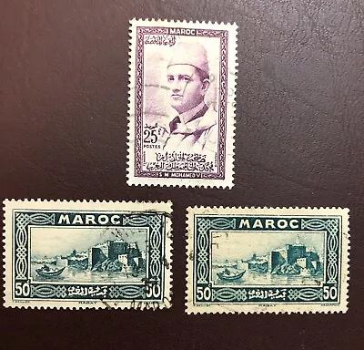 Maroc / Marocco Stamps 3 Used  • $1