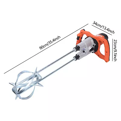 1800W 2Speed Concrete Mixer Power Mortar Mixer Counter-rotating Double Agitators • $141.40