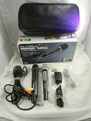 MagicSing ET9k Dual Karaoke Microphones & Carrying Case/Tagalog 3 Song Chip • $139.95