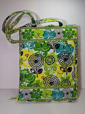 Vera Bradley Limes Up (retired) Laptop Bag Green Floral  Tote • $17.99