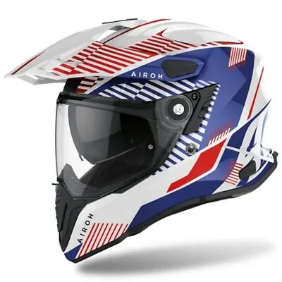 Helmet Airoh Commander Boost White Red Blue Kawasaki Versys 300 650 1000 • £287.55