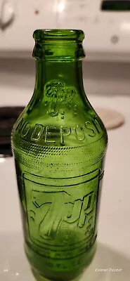 Vintage Embossed 7 UP 10oz Glass Bottle From 1967. Great Condition. • $13