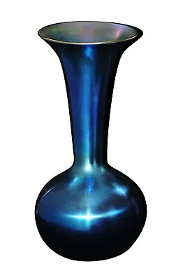 Durand Cobalt Blue Iridescent Monument Trumpet Vase • $6500