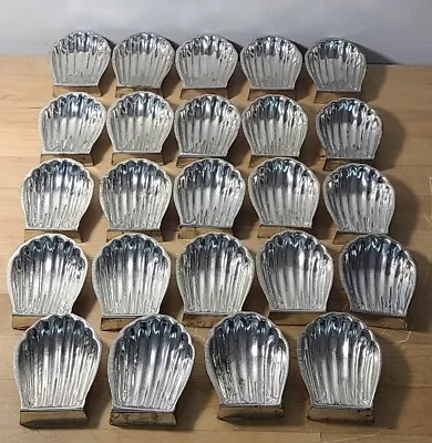 Lot Of 24 Vintage German Sea Shell Shaped Chocolate Madeleine Molds     (B14) • $26.99