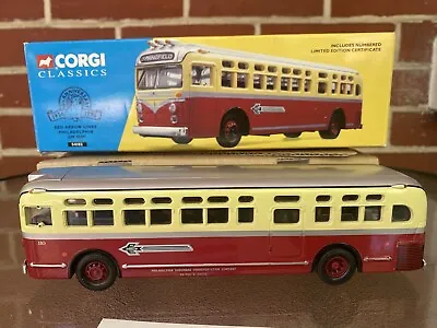 $40 • Buy Corgi Classics Red Arrow Lines Philadelphia HO GM Die Cast Bus 4509 / 54012 NIB