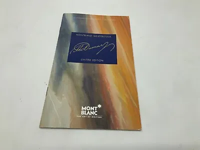 Montblanc Alexandre Dumas Warranty Reply Card Warranty Booklet Documents Father’ • $125