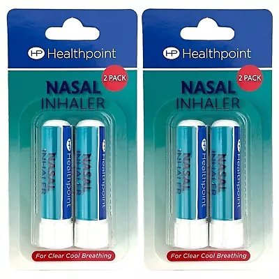 4x Nasal Inhaler Nasal Stick Relief From Catarrh Blocked Nose Sinuses Congestion • £3.99