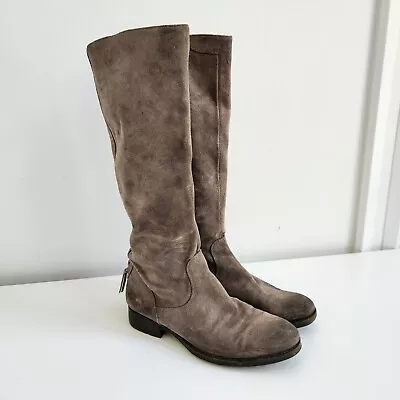 Vera Wang Lavender Women's Tall Grey Suede Boots EU 37.5 • $60