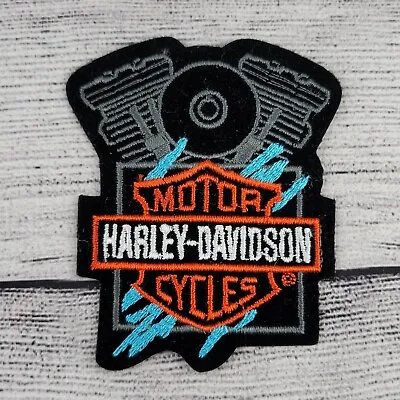 Harley Davidson Retro  V Twin Engine Patch  3 5/8  • $11.16