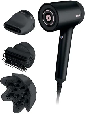 Shark Hair Blow Dryer HyperAIR Fast-Drying IQ 2-in-1 HD125CO Black • $99.19