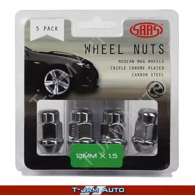 SAAS Wheel Nuts Bulge 12x1.5 Chr 35mm 1x5PK For Toyota Supra Pre 1985 • $21.95