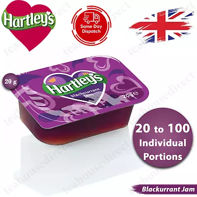£10.99 • Buy Hartleys Fruit Jam 20g Individual Blackcurrant Flavour Jam - 20 To 100 Packs