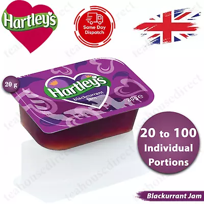 Hartleys Fruit Jam 20g Individual Blackcurrant Flavour Jam - 20 To 100 Packs • £5.99