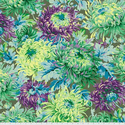 Kaffe Fassett Philip Jacobs Shaggy Pj72 Aqua Cotton Fabric Half Yd • $6.70