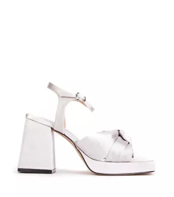 Simply Be Womens High Heel Silk Sateen Wide E Fit Ladies Heeled Sandals Size • £12.99