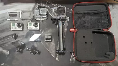 Go Pro Hero 3+ & Hero 3 Camera Screen Batterie Housings Stand And Case • $120