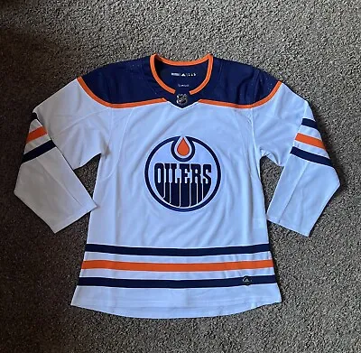 $75 • Buy Edmonton Oilers Adidas White Away Hockey Jersey Mens Sz 50 Authentic Climalite