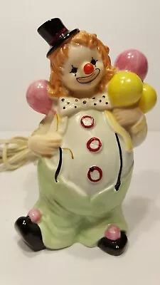 Vintage Clown Balloon Porcelain Night Light I.W. Rice Co. Japan Figurine Statue  • $24.95