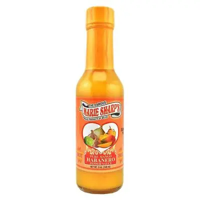 Marie Sharp's Pure Mango Habanero Pepper Sauce 148ml Hot Spicy Fruity Condiment • £6.99