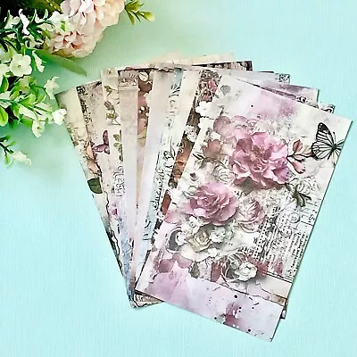 Floral Vintage Style Craft Paper  - Junk Journal - Card Making- Scrapbooking • $5.99