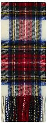 Stewart Dress Modern Tartan Lambswool Clan Scarf Made In Scotland • £28.99