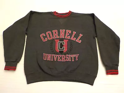 Lot#4083 Vintage Cornell University Sweatshirt Made In USA Size L • $29.95