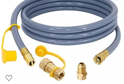 12 Feet 1/2-Inch Natural Gas Hose With Quick Connect Fitting For BBQ Grill.. • $39.95