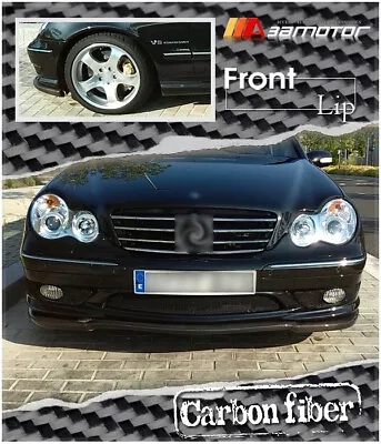 Carbon Fiber Front Bumper Lip Spoiler Fits 2000-2007 Mercedes W203 C Class AMG • $285