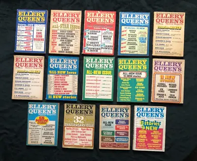 Vintage ELLERY QUEEN'S MYSTERY MAGAZINES - Lot Of 13 Issues + 1 Duplicate 1970's • $17.95