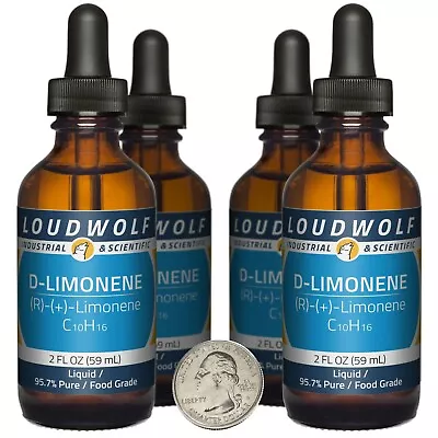 D-Limonene / 8 Fluid Ounces / 4 Bottles / 95.7% Pure Food Grade / Liquid / USA • $37.49